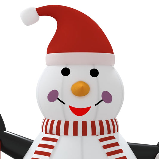vidaXL Inflatable Snowman Holiday Xmas Decoration with LEDs Christmas Lighting