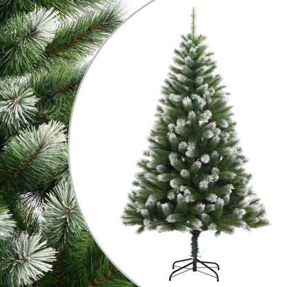 vidaXL Artificial Hinged Christmas Tree with Flocked Snow 70.9"