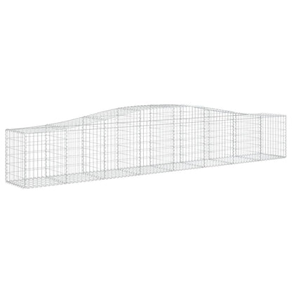 vidaXL Gabion Basket Arched Gabion Basket Planter for Flower Galvanized Iron