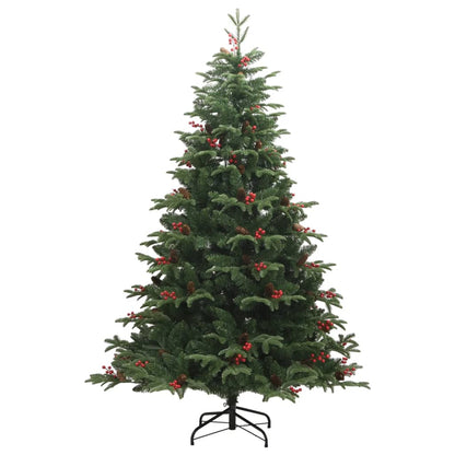 vidaXL Artificial Hinged Christmas Tree with Cones and Berries 59.1"