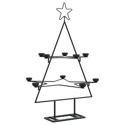 vidaXL Metal Christmas Tree Xmas Tree Stand Decoration Holiday Ornament Black
