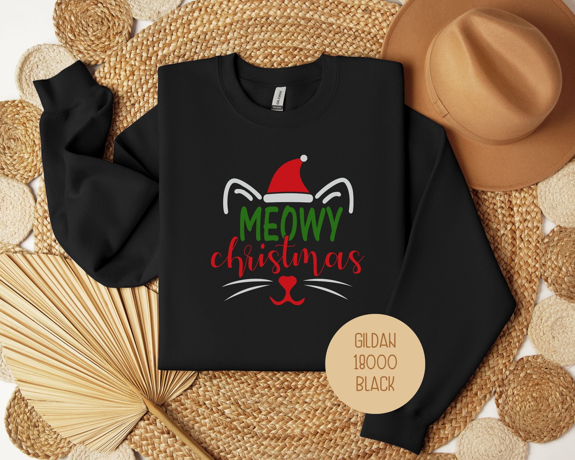 Meowy Christmas Youth Sweatshirt-0