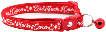 Zero Fucks Given Breakaway Cat Collar