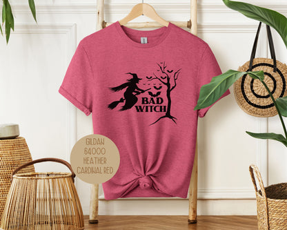 Bad Witch Halloween Bat Shirt-3