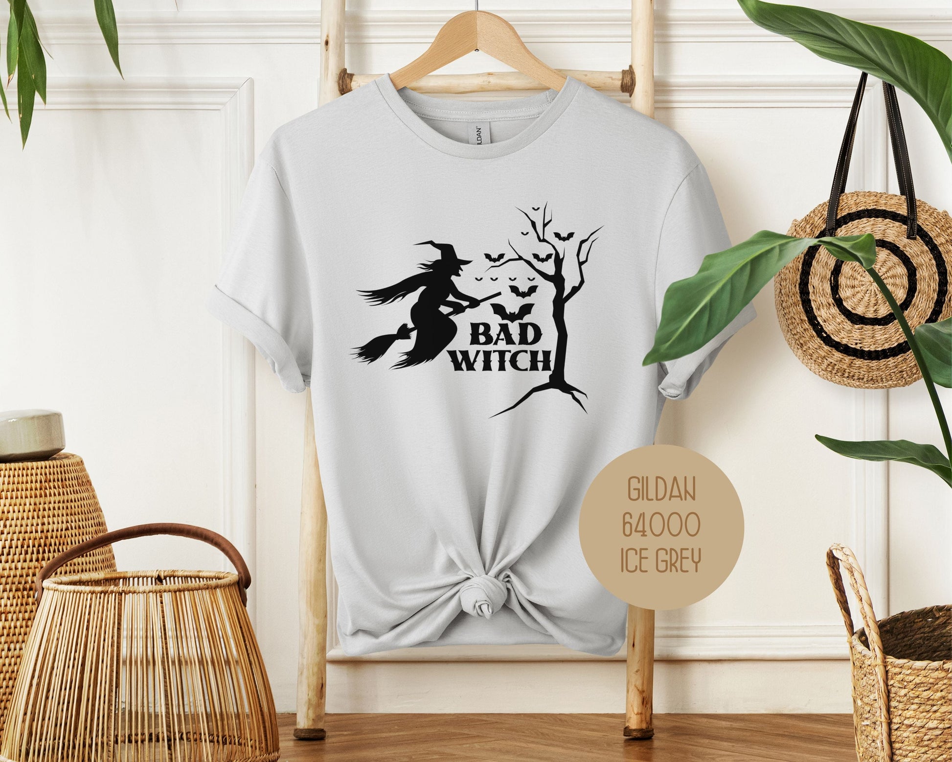 Bad Witch Halloween Bat Shirt-6