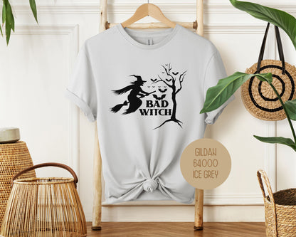 Bad Witch Halloween Bat Shirt-6