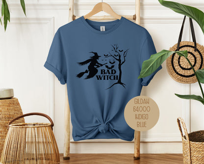 Bad Witch Halloween Bat Shirt-7