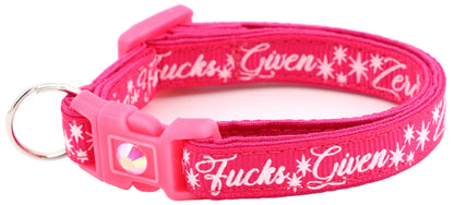 Zero Fucks Given Breakaway Cat Collar