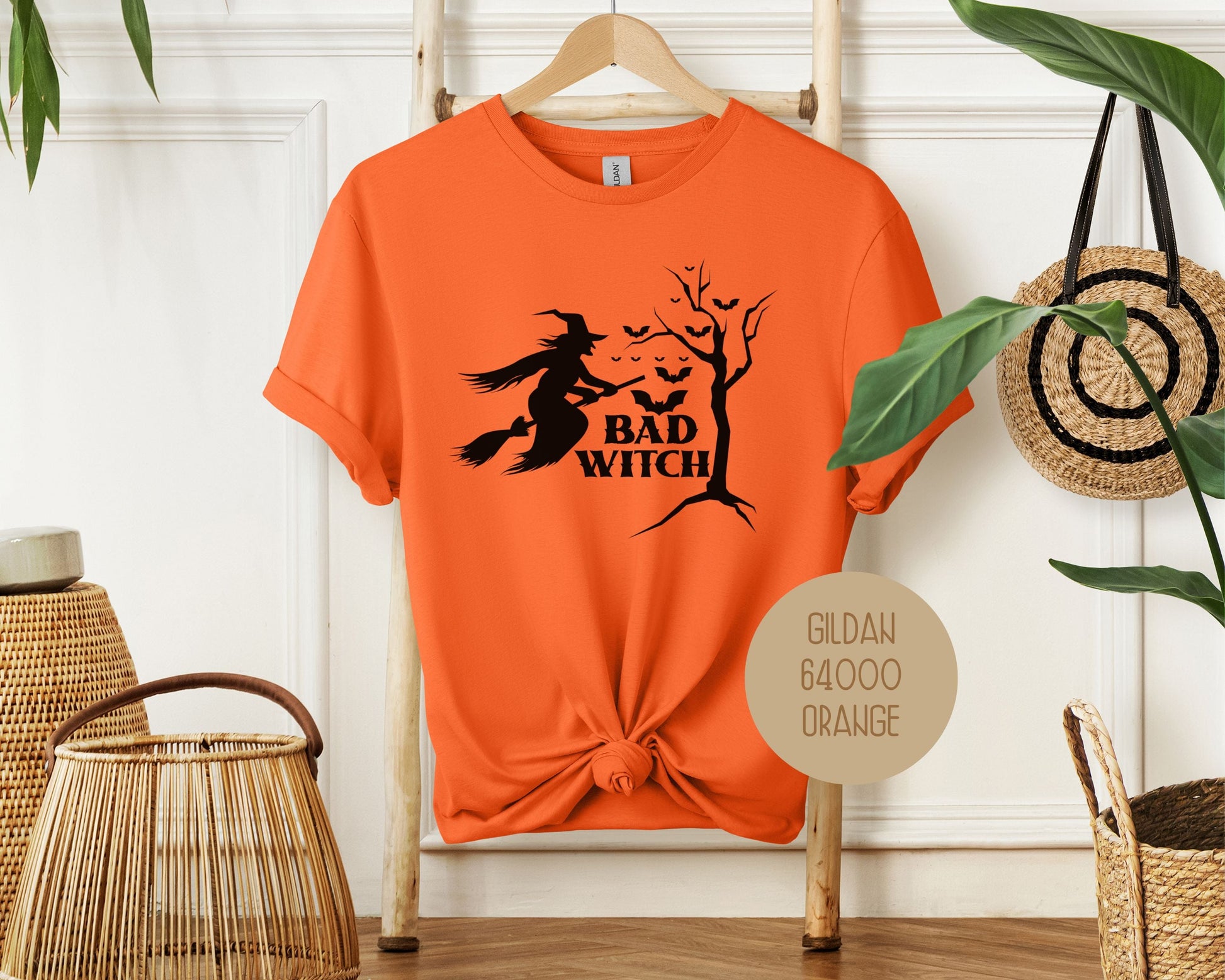 Bad Witch Halloween Bat Shirt-8