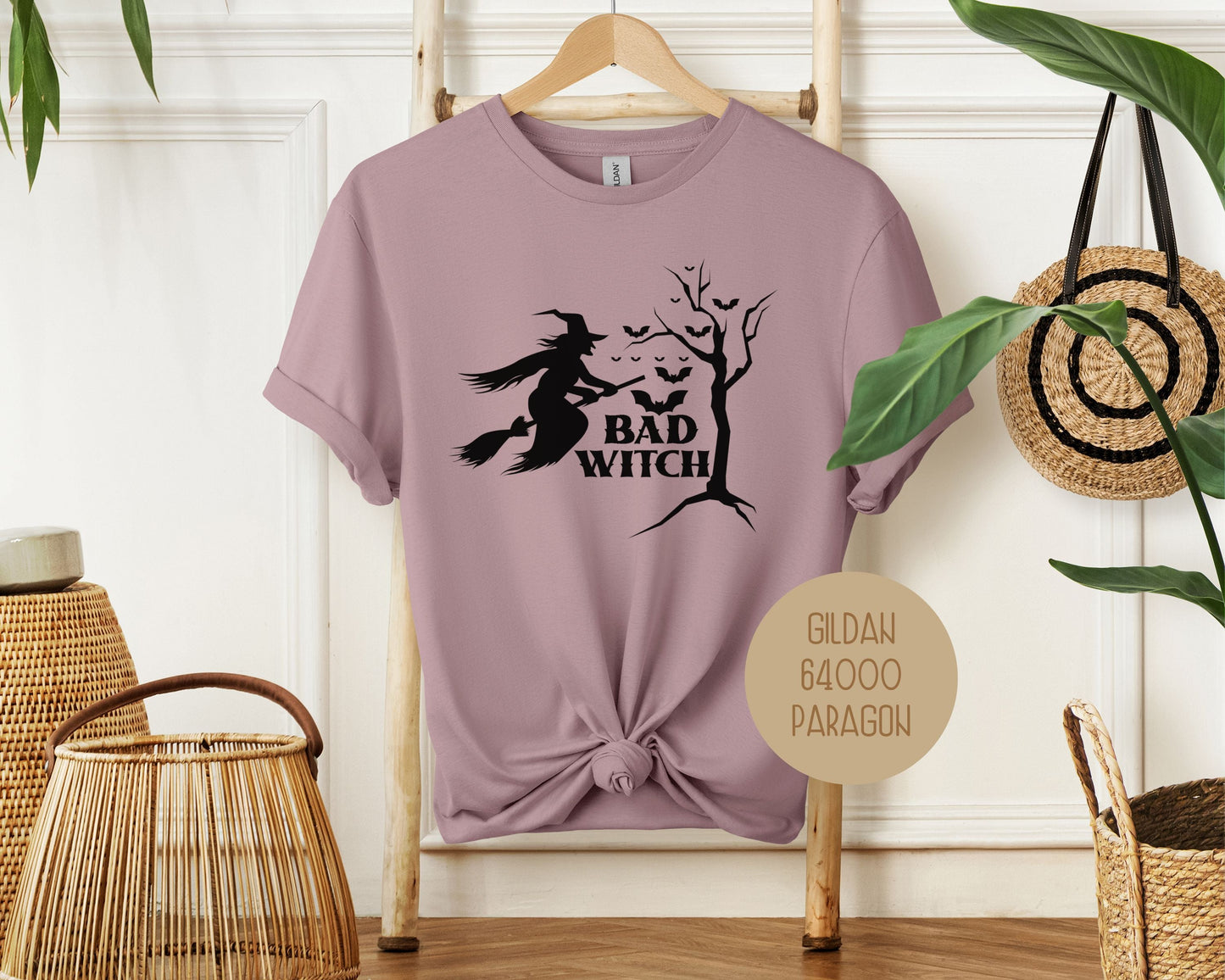 Bad Witch Halloween Bat Shirt-9