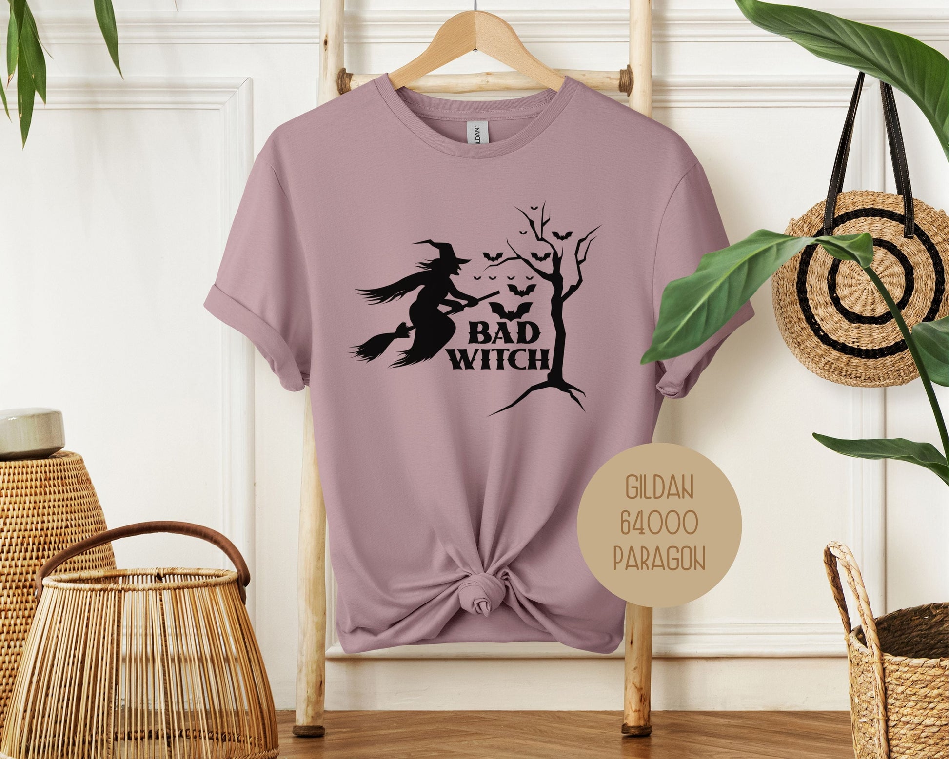 Bad Witch Halloween Bat Shirt-9