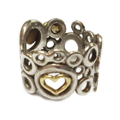 Peace, Love and Abundance Ring (Wide) 14K Gold with Diamonds
