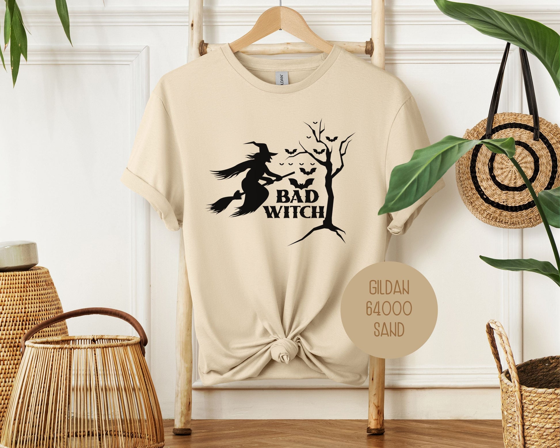 Bad Witch Halloween Bat Shirt-10