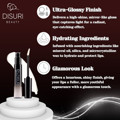 DISURI Beauty Glossy Blast Lip Gloss - Glossy Pop