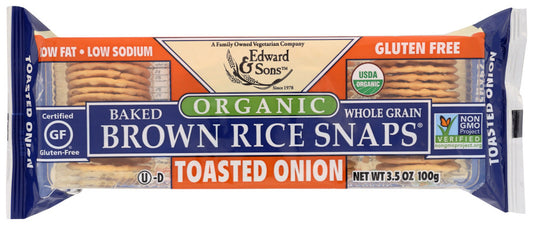 Edward & Sons Onion Brown Rice Snaps (12x3.5 Oz)-0