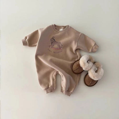 New Arrival Baby Cotton Donkey Cartoon Cozy Romper