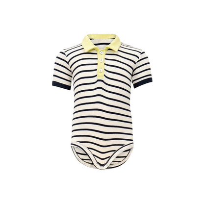 Spring Arrival Baby Unisex Long Sleeves Polo Design Onesies Bodysuits