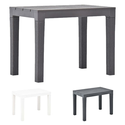 vidaXL 2x Garden Bench Plastic Outdoor Lounge Seating White/Anthracite/Mocca